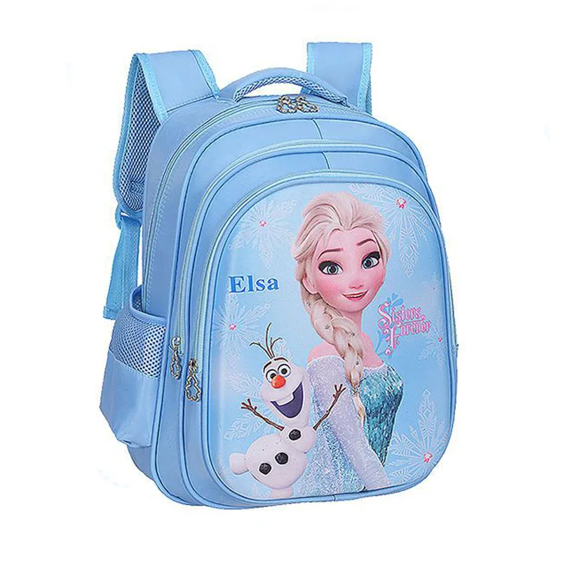 Mochila escolar de dibujos animados de Disney, Elsa, Sofía, para niñas y adolescentes, Mochila de princesa ortopédica Infantil