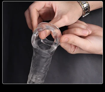 Penis Enlargement Sleeve For Men Reusable Condoms Cock Penis Ring Sleeve Penis Dick Sex Toys Delay Ejaculation Cock Ring Sleeve 6