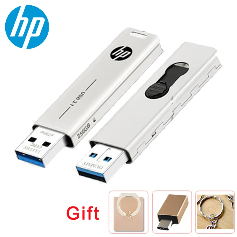 Original HP Metal USB Flash Drive 1TB USB3.1 Pendrive High Speed 32GB 64GB 128GB 256GB 512GB Memory Stick for PC Laptop