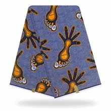 Африканская ткань с принтом воска Гана воск Анкара африканская Ткань 6 ярдов Хлопок Гана для свадьбы 92117