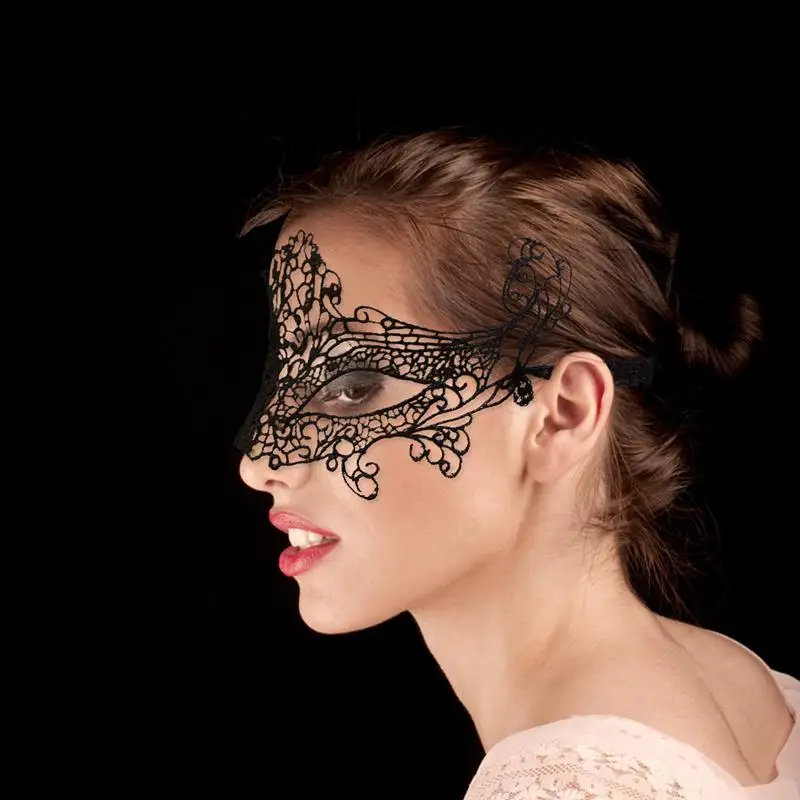 1 шт Черная Женская Сексуальная кружевная маска на глаза Вечерние Маски для венецианские костюмы для маскарада и Хэллоуина Карнавальная маска для анонима