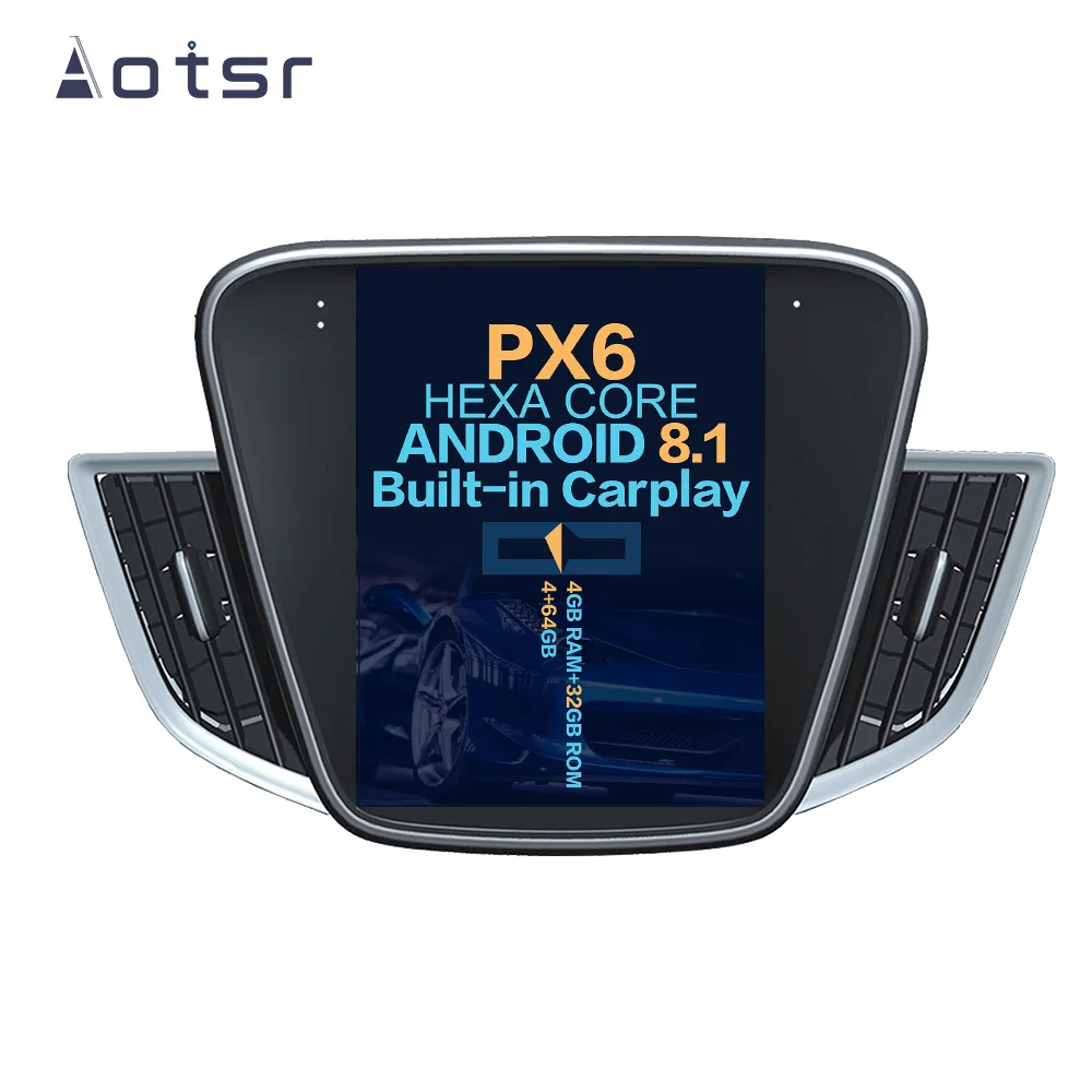 Aotsr Tesla 10," вертикальный экран Android 8,1 Автомобильный мультимедийный dvd-плеер gps навигации для Chevrolet Cavalier- carplay