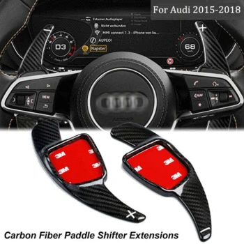 

Carbon Fiber Steering Wheel Shift Paddle Extension Shifters For Audi 2015-up A3 A4L A7 R8 Q3 Q7 TT