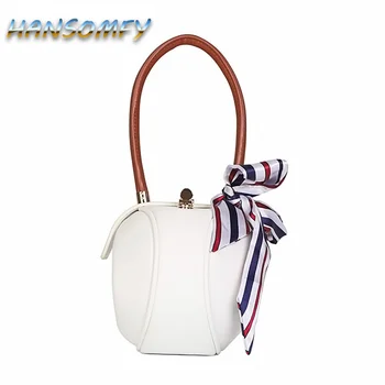 

HANSOMFY Leather Women's Handbags Bags for women 2019 Shoulder Bags Ladies Crossbody Small round scarf scarf Female BagS YL-11