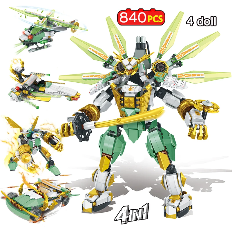 

Lloyd Titan Mech Ninjagoed DIY Compatible with Legoinglys Ninjagoed Educational Building Blocks Bricks Boys Children Toys Gifts