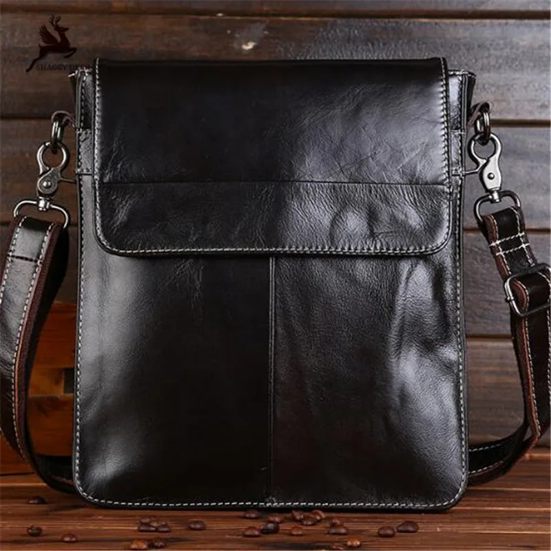 

Genuine leather Men's business one-shoulder briefcase bag Vertical square fashion gentlemen formal bags