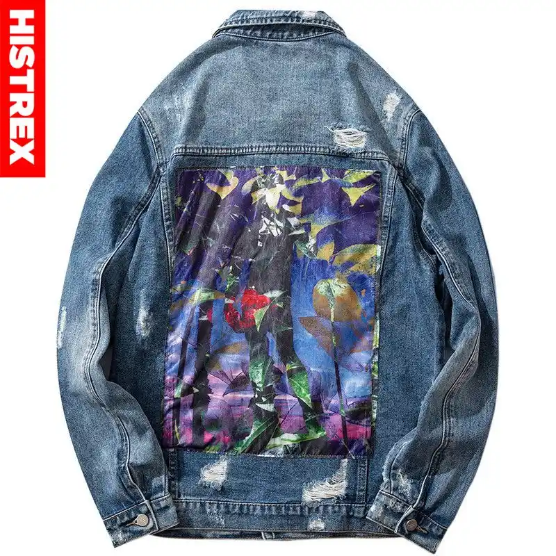jacket jeans ripped