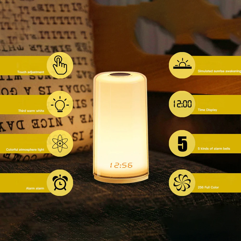 Dimmable Practical Color Changing Decorative Desktop Night Light Sunset Sunrise Office Touch Control Home Table Lamp Led