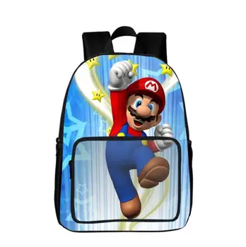 

Hot 16 Inch Mario Bros Children School Bags Orthopedic Backpack Kids School Boys Girls Teenage Mochila Infantil Catoon Bags