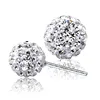 6/8/10mm White S925 Stamp Plata Earrings Micro Disco Balls Crystal Stud Earring Safe to skin Women Jewelry Wholesale ► Photo 2/4
