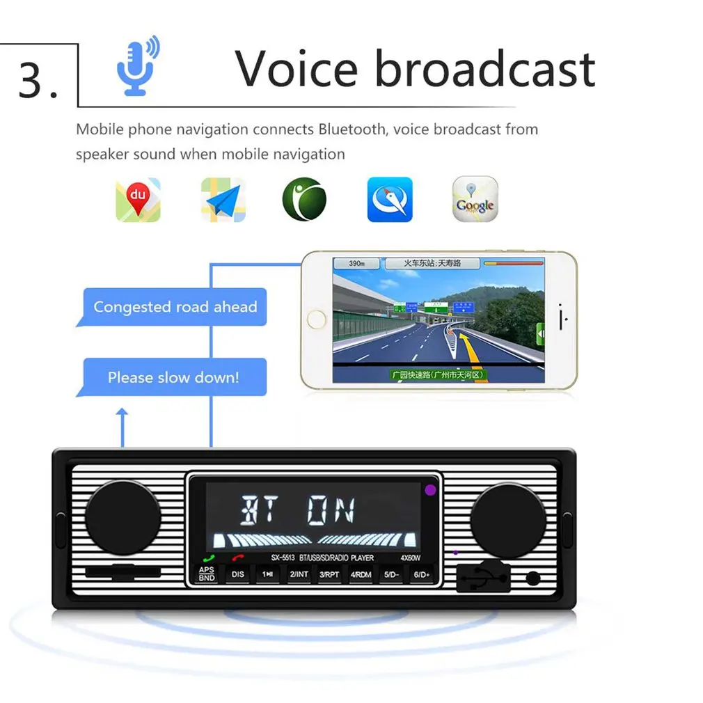 SX-5513 Автомобильный mp3 плеер цифровой FM стерео радио с пультом дистанционного управления Поддержка MP3/WMA/WAV USB2.0 12 В
