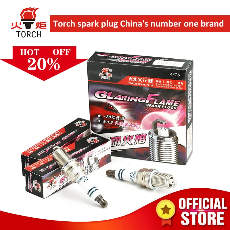 4pcs/6pcs Iridium spark plugs TORCH K6RIU/FR7DP