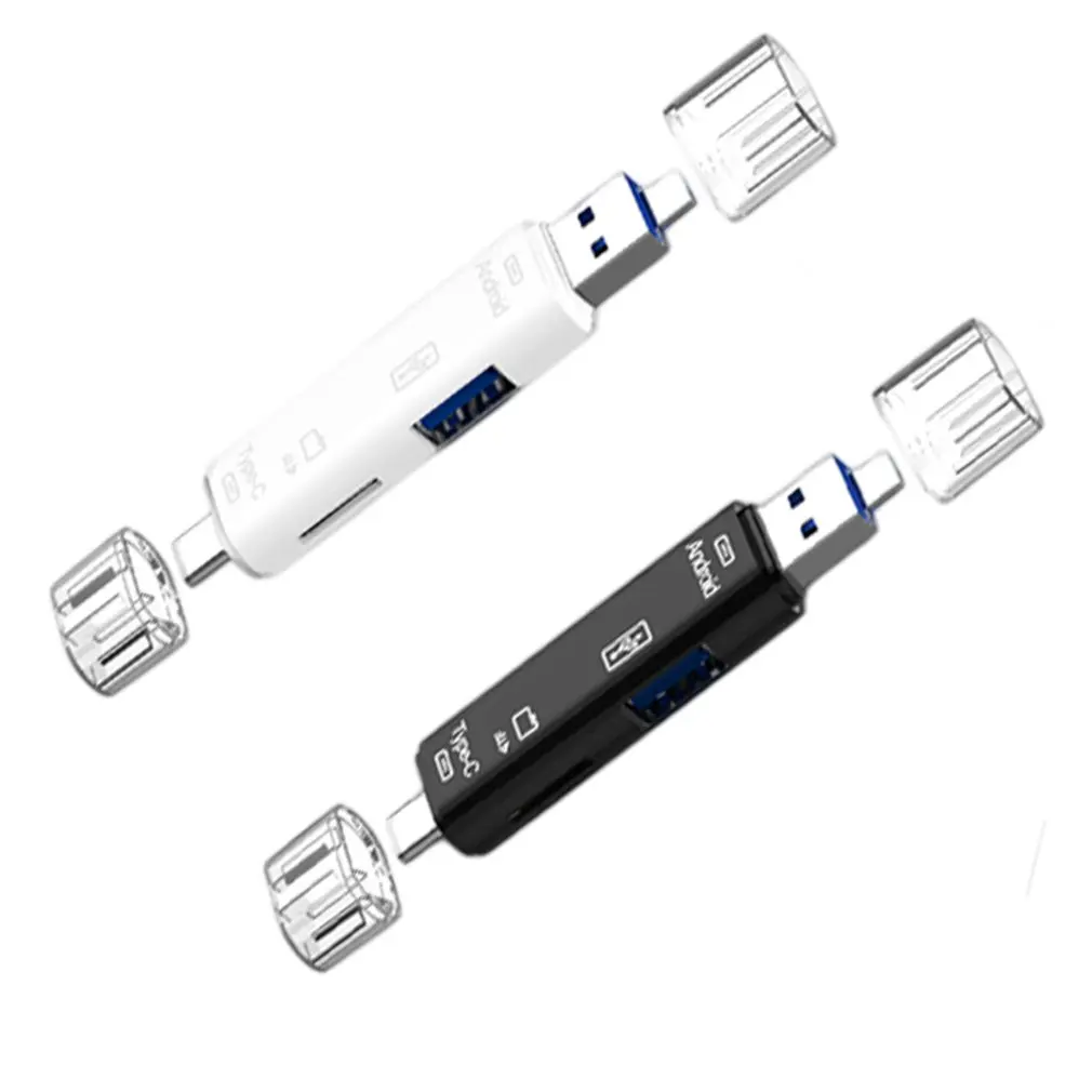 5 в 1 type-C кард-ридер Micro usb type-C OTG флэш-накопитель адаптер разъем Высокоскоростной TF OTG кард-ридер