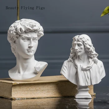 

Creative Resin Imitation Gypsum Greek Character Statue Xiao Wei Mo Lie Shou Sculpture Head Art Sketch Home Decoration Decoration