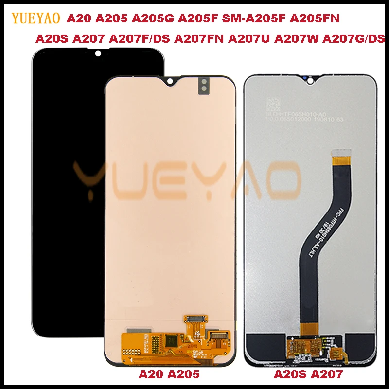 A20S LCD A207 A207F/DS дисплей для Samsung Galaxy A20 A205 A205G A205F SM-A205F A205FN + сенсорный экран дигитайзер