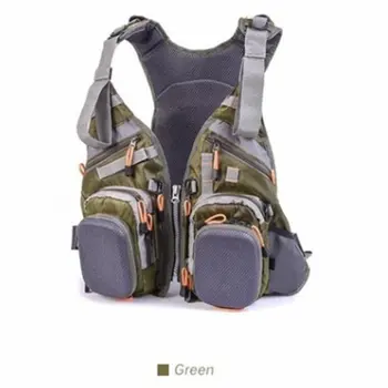 

Fishing Vest Multi-Pocket Fishing Clothes Vest Fly Fishing Chest Bag Vest Multifunctional Double Shoulder Vest