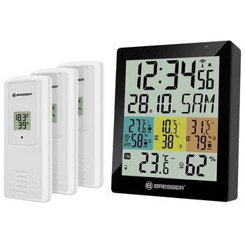 

Weather station Bresser Temeo Hygro Quadro DLX with three sensors, Black