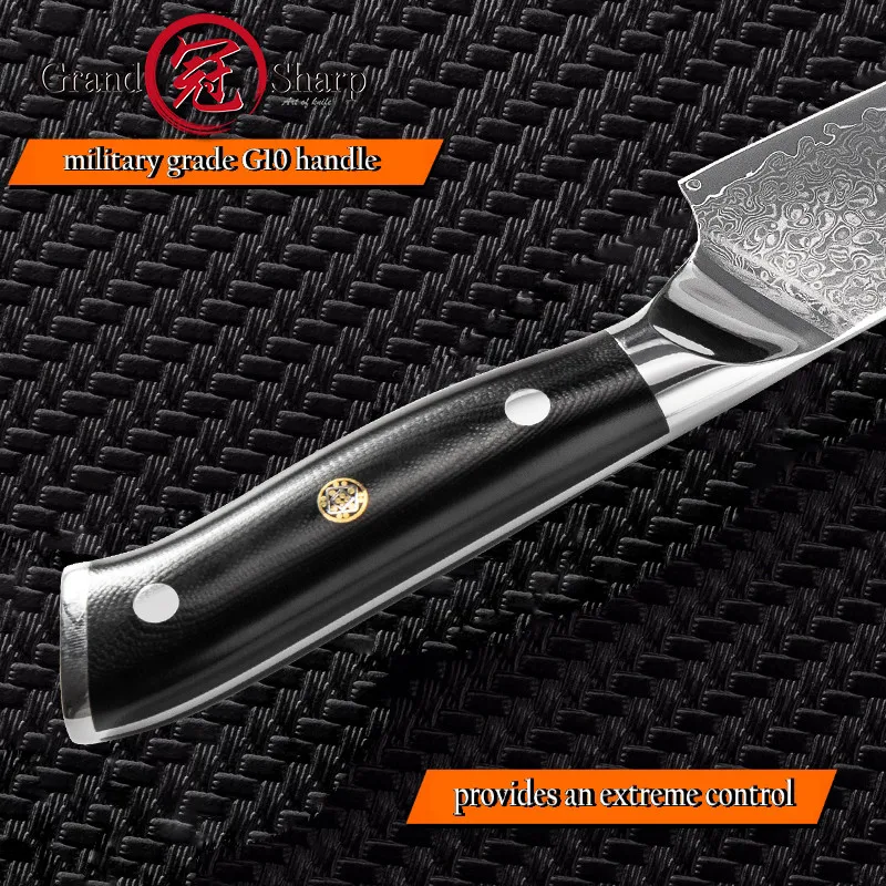 Grandsharp 9 5 дюймов дамасский нож шеф повара 67 слоев VG 10 сталь японский кухонный