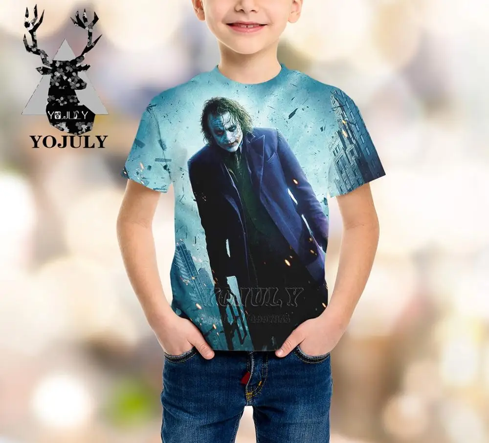 7 YOJULY/Новинка, детская одежда с 3d принтом из фильма «Джокер клоун» для маленьких мальчиков и девочек-подростков детская футболка горячая Распродажа, модные футболки Modis, A209 - Цвет: 7