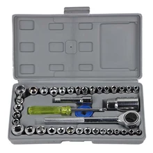 40 шт. для автомобиля, мотоцикла набор инструментов гнездо гаечного ключа рукав костюм аппаратные средства Автомобильный ремонт инструменты розетки ключи