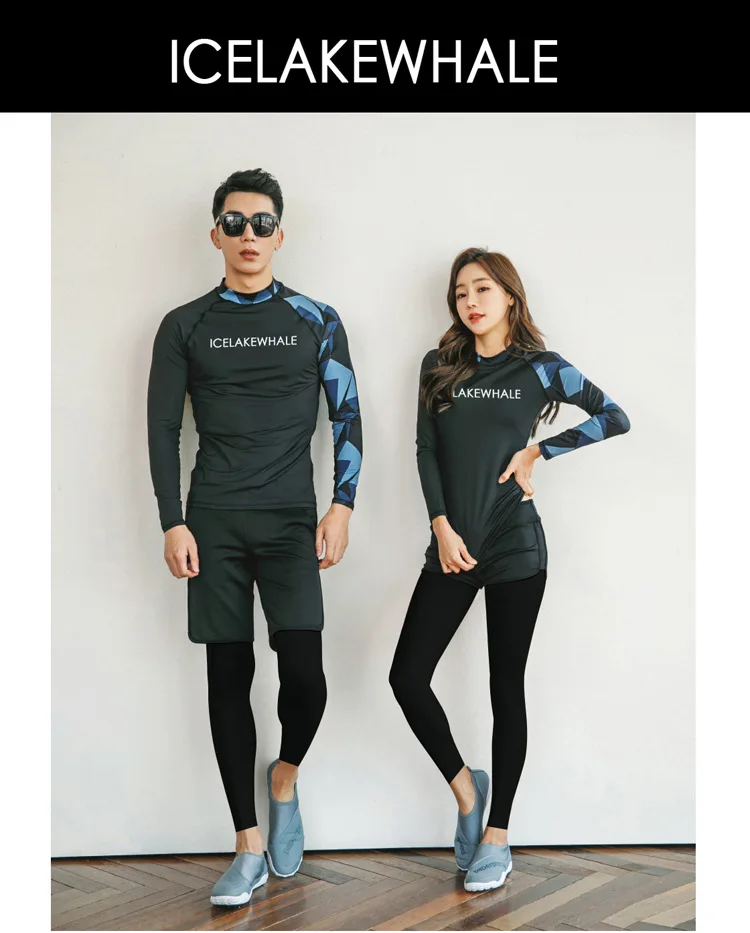 Пара rashguards цельные женские купальники женский купальник модная женская летняя одежда для серфинга женский раздельный