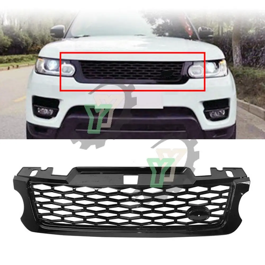 Car Front Grille Upper Radiator Grill Exterior Grills Grid Front Bumper For Land Rover Range Rover Sport Svr 2015 2016 2017 L494