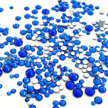 

Blue Non Hotfix Rhinestones Nail Rhinestones For Nails 3D Nail Art Decoration Gems SS3-SS20 Flatback Stones DIY Crafts Garments