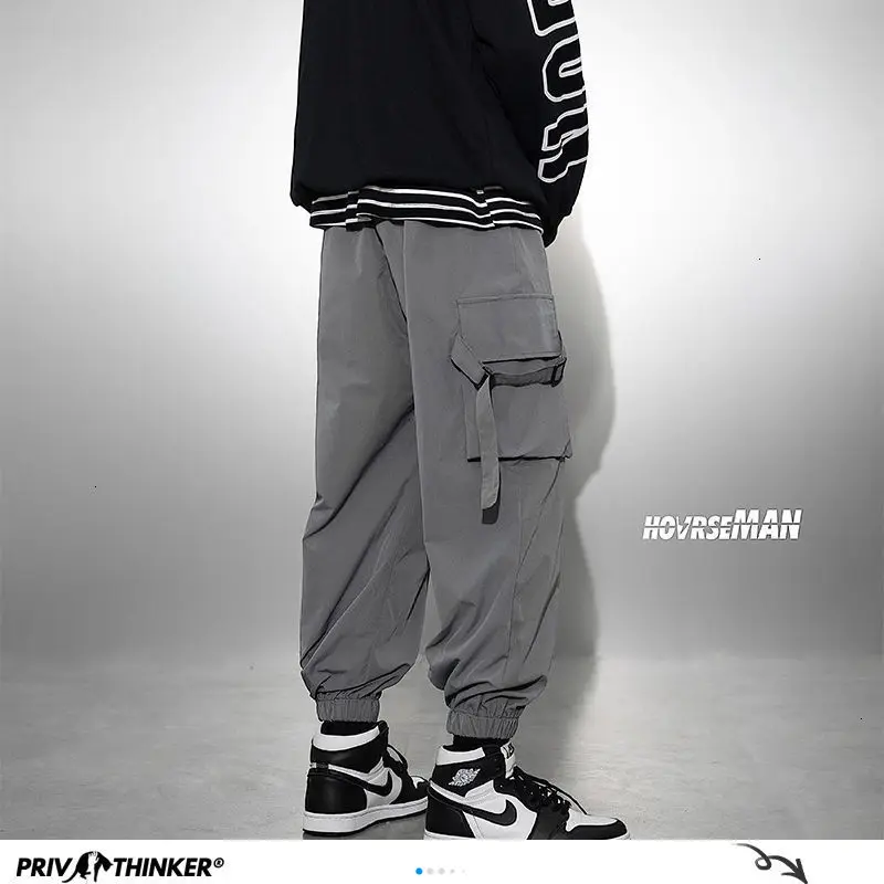 Privathinker Streetwear Men Cargo Pants Black Gray Side Pocket Man Casual Trousers 2020 Hip Hop Male Loose Harem Pants 5XL Privathinker Streetwear Men Cargo Pants Black Gray Side Pocket Man Casual Trousers 2020 Hip Hop Male Loose Harem Pants 5XL