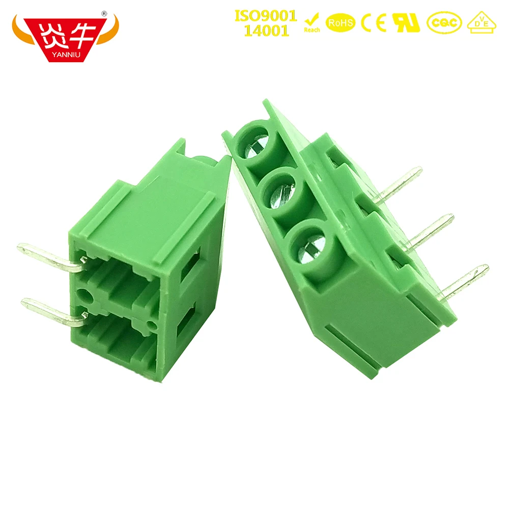 10Pcs KF129R 7.62 2P 3P PCB UNIVERSAL SCREW TERMINAL BLOCKS DG129R 7.62mm 2PIN 3PIN PHOENIX CONTACT DEGSON KEFA