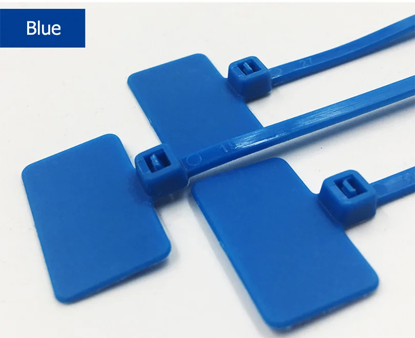 250PCS Blue 250 шт. Easy mark 4*150 мм нейлоновые кабельные стяжки бирки пластиковые петли бирки маркеры Кабельные бирки самофиксирующиеся стяжки на молнии - Цвет: 250PCS Blue