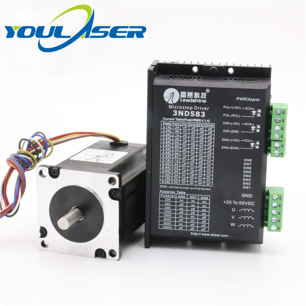 Leadshine 3 Phase Stepper Motor Driver 573S15 3ND583 NEMA 23 for Laser