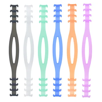 

6pcs Mask Extension Strap Soft Silicone Adjustable Extension Mask Rope Buckle for Men Women
