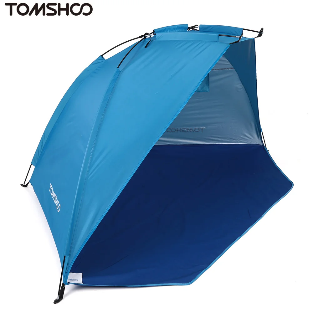 TOMSHOO Ultralight Camping Tent OutdoorBarraca Sports Sunshade Tent for Fishing Picnic Beach Park Barraca Anti-mosquito Tents - Цвет: Blue