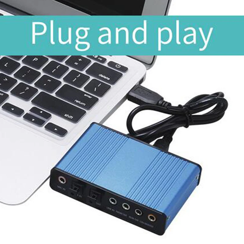 Sound Card 6 Channel 5.1 Optical External Audio Card Converter CM6206 Chipset 100% Brand new and high quality Sound Card 6 Channel 5.1 Optical External Audio Card Converter CM6206 Chipset 100% Brand new and high quality