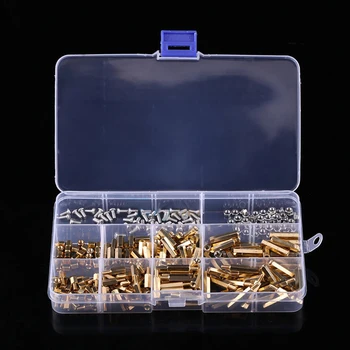 

300 Pcs M3/M2 Brass Hex Column Standoff Spacer Screw Nut Assortment Kits F-F M-F