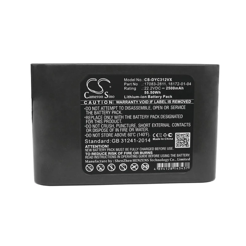 Cameron sino 2500 мА/ч, батарея для DYSON DC31 DC31 животных DC34 DC35 DC35 эксклюзивный DC44 DC44 животных DC44 животных фуксия DC44 животных общая чистый DC44 эксклюзивный 17083-2811 17083-4211 17083-5010 18172-01-04 18172-0201