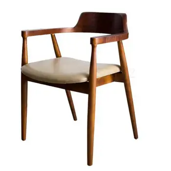 

American solid wood office chair simple modern employee computer visitor boss negotiation meeting room c