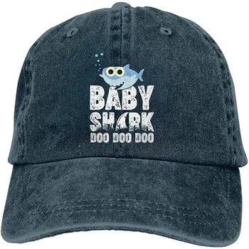 

Men Vintage Adjustable Cap Customized Baby Shark Doo Doo Doo Cool Cowboy Hat, Navy