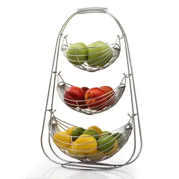 

Double/Three Layer Fruit Basket Kitchen Home Metal Removable Large Capacity Fruit Tray Organizer WF11021040