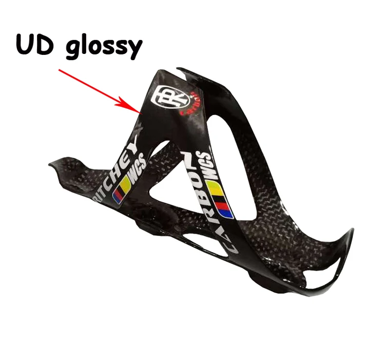 UD glossy with logo Велосипедный карбоновый держатель для бутылки с водой без логотипа, держатель для бутылки для горного велосипеда, полностью глянцевый светильник из углеродного волокна - Цвет: UD glossy with logo