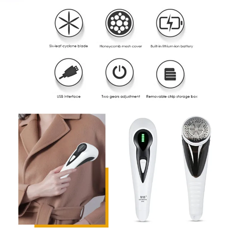 Tanie Zhigan M18 usuwanie kłaków Protable Mini usuwanie kłaków akumulatorowa elektryczna golarka do ubrań dla gospodarstw domowych Lint Pill golarka do tkanin