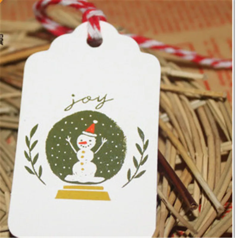 50 шт./лот Merry Christmas DIY уникальные подарочные бирки JOY TO WORLD ТЕГ маленькая карта