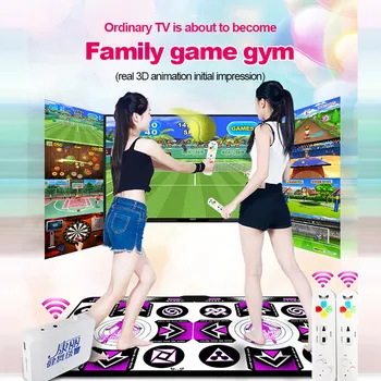 

English Menu Dance Pads Mats For TV PC Computer Flash Light Guide Double Dance Mat Wireless Controll Games Yoga Mats Fitness #F