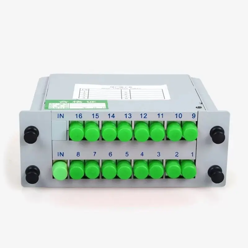 

FC/ APC Fiber Optic Splitter 1x16 Optical PLC Splitter Cassette Box Card Inserting Type