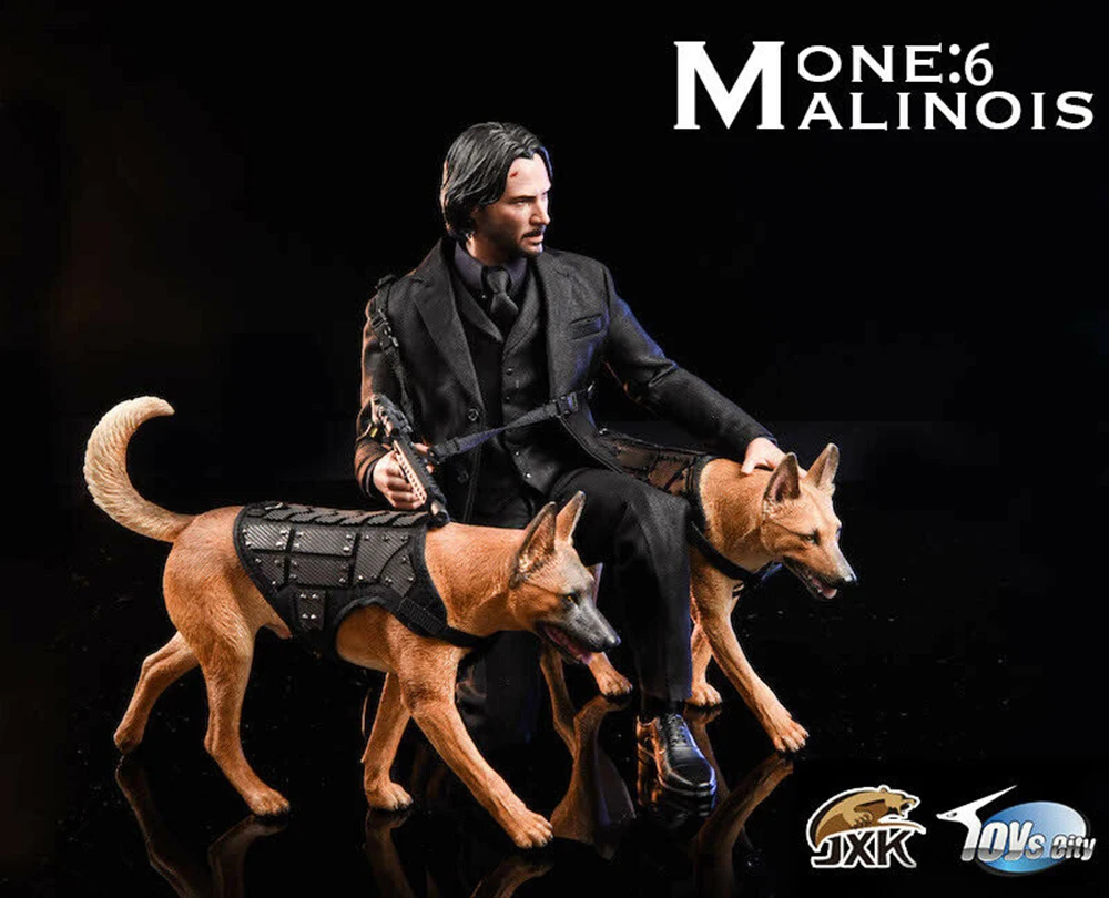 JXK JXK019 1/6 Malinois Model Resin Animal Figure w/ Suit for 12 inches Action Figure Accessories Collections