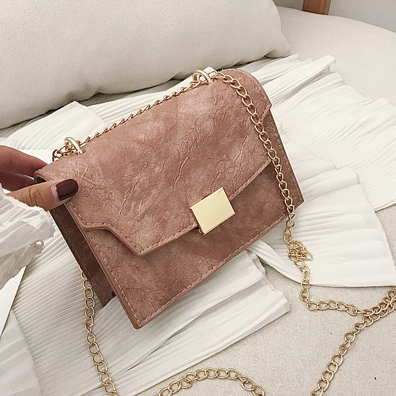 

Square lock high-quality shoulder chain small bag ladies 2020 new messenger bag wild texture fashion