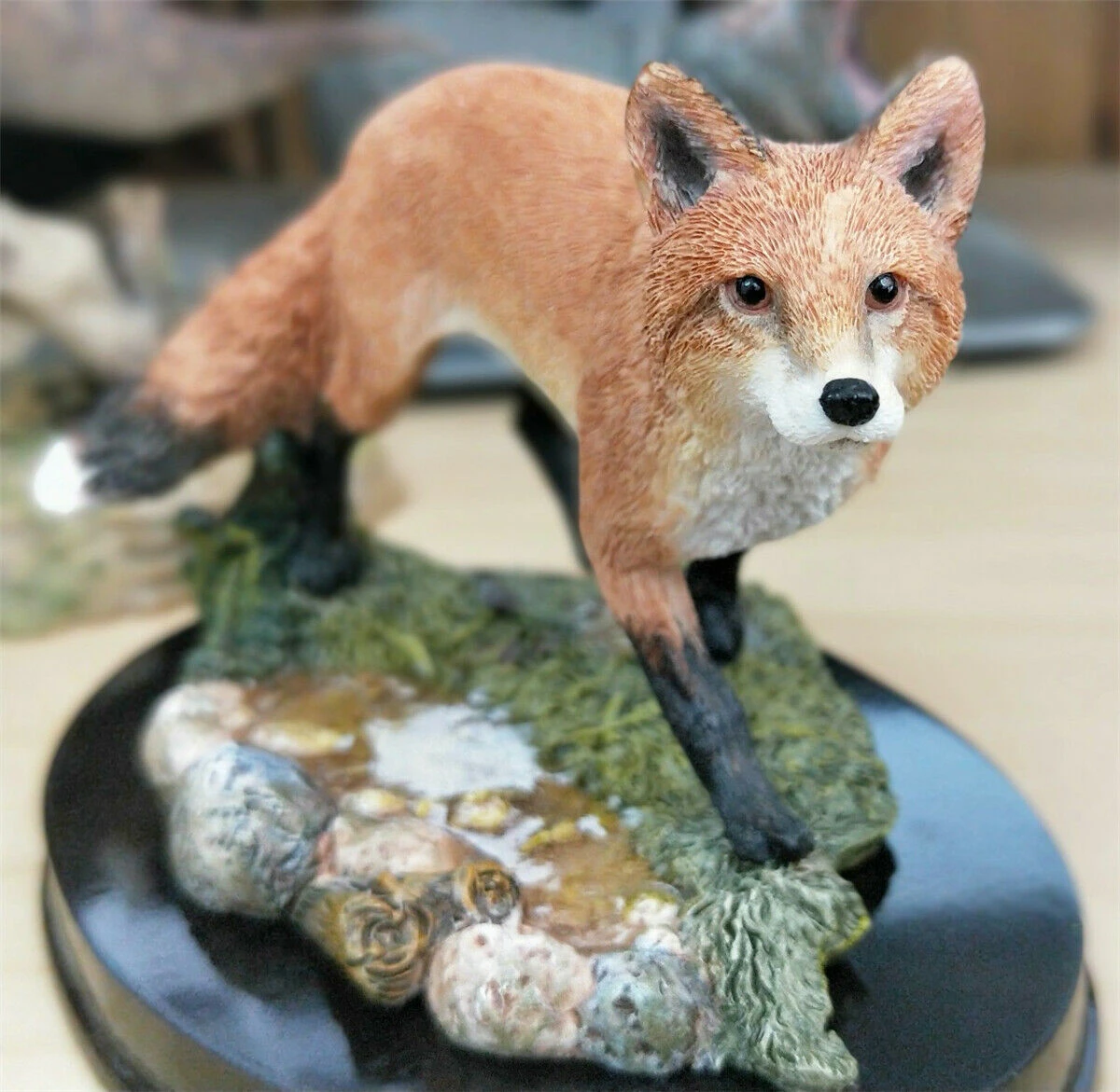 

Red Fox Waterscape Scene Model Wild Animal Figure Collector Decoration GK Toy Crafts Simulation Hand-made Ornaments Unisex Decor
