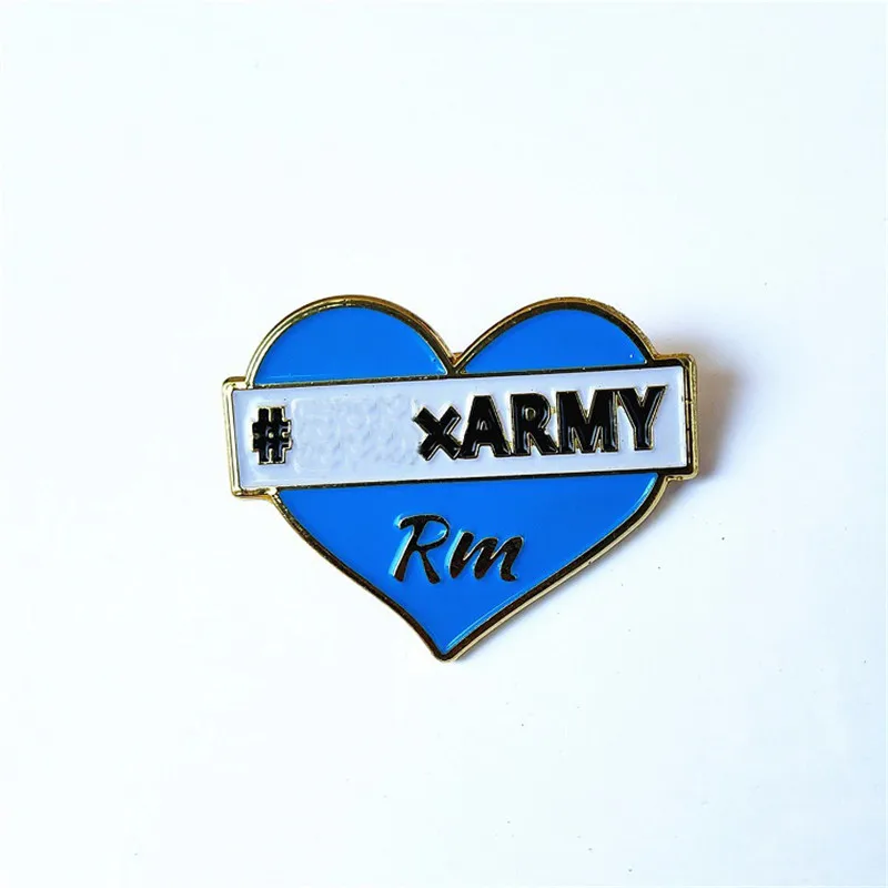 RAP MONSTER KPOP Bangtan Boys Twice BlackPink Got 7 EXO want ONE SEVENTEEN Metal Heat shape Броши JUNG KOOK JIMIN значки булавки "Сумка" - Окраска металла: RAP MONSTER