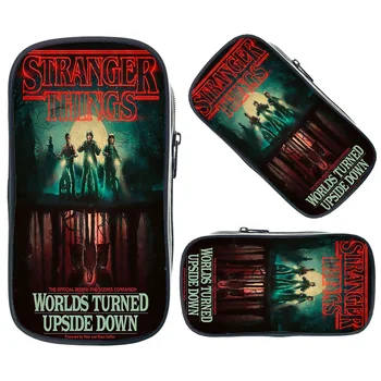 

New Arrival Stranger Things 3 Cosmetics Bag Shadow Pencil Box for Teenage Girls Boys School Supplies Purses Makeup Bags