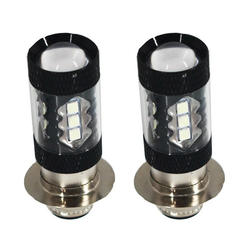 For Yamaha 2pcs LED Headlight Bulb 80W Blue For Raptor 125 250 660R 700R YFM660R Bear Tracker Bruin Grizzly